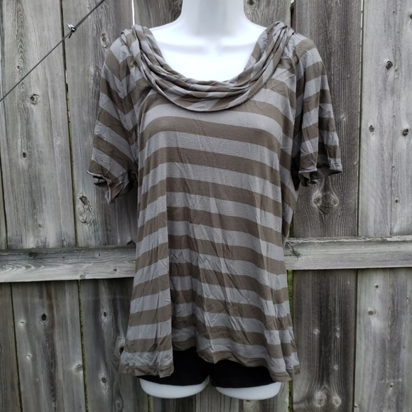 Banana Republic Tops - Cowl Neck Top with Stripes by Banana Republic